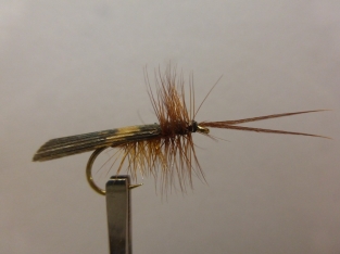 Size 14 Brown Sedge Horned barbless